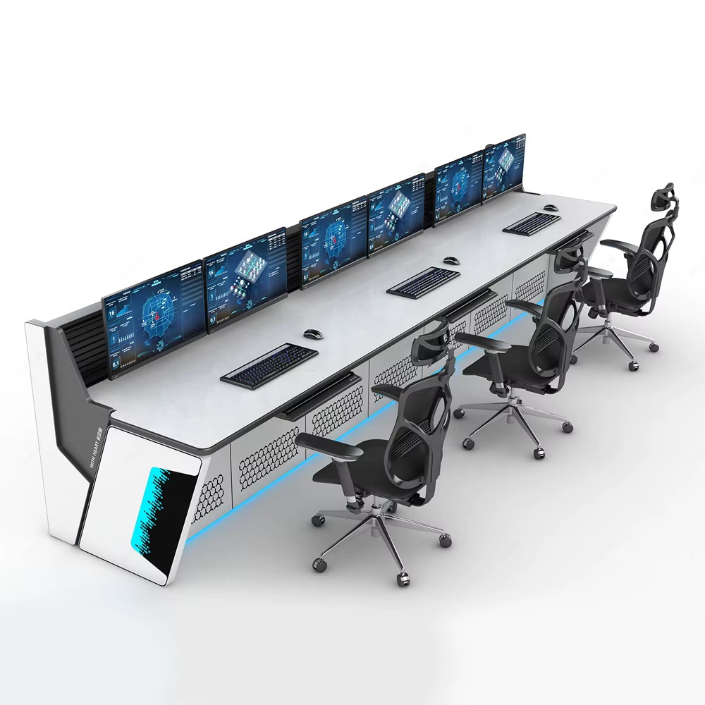 Customized LED Modular Office Workstation with Electric Lifting Console — image 3