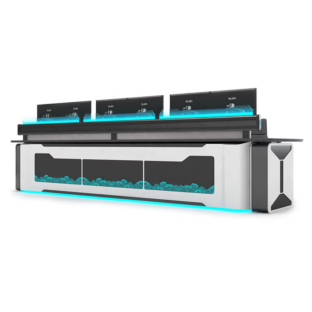 Customized LED Modular Office Workstation with Electric Lifting Console — image 4