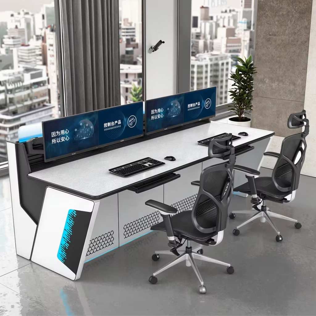 Customized LED Modular Office Workstation with Electric Lifting Console — image 5