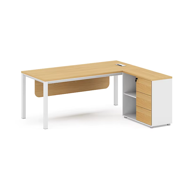 Modern Executive Office Desk with Built-In Storage — image 3