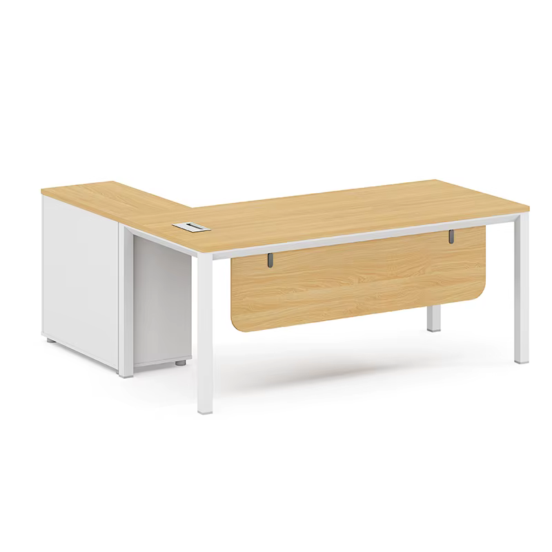 Modern Executive Office Desk with Built-In Storage — image 4
