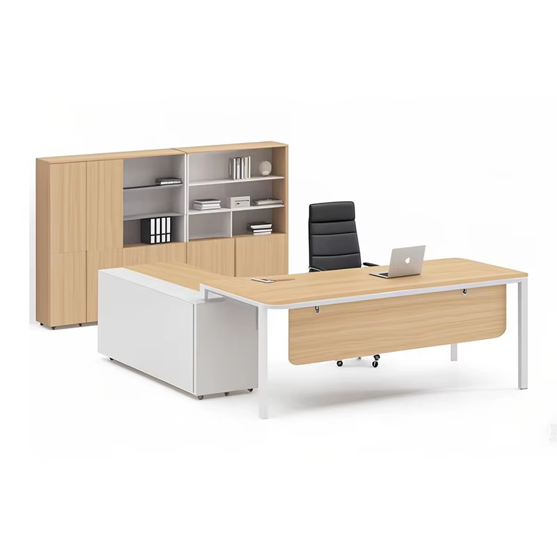 Modern Executive Office Desk with Built-In Storage — image 6