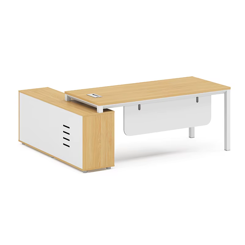 Office Furniture Desk and Cabinet Combination with Key Lock — image 2
