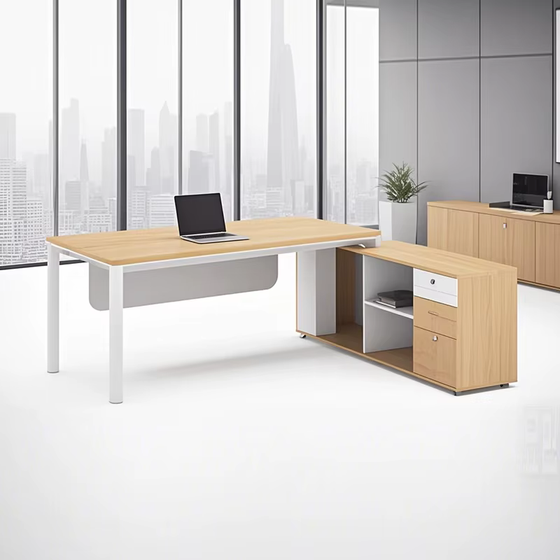 Office Furniture Desk and Cabinet Combination with Key Lock — image 3
