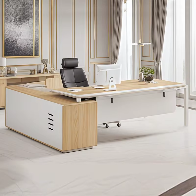 Office Furniture Desk and Cabinet Combination with Key Lock — image 4