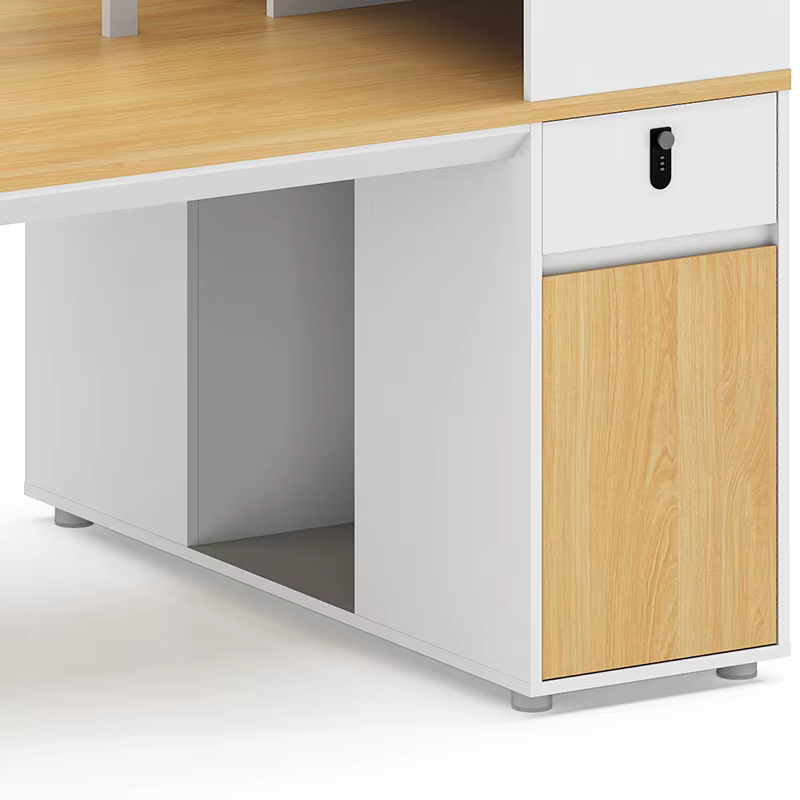 Modular 2-Person Office Workstation with Storage Cabinet — image 4