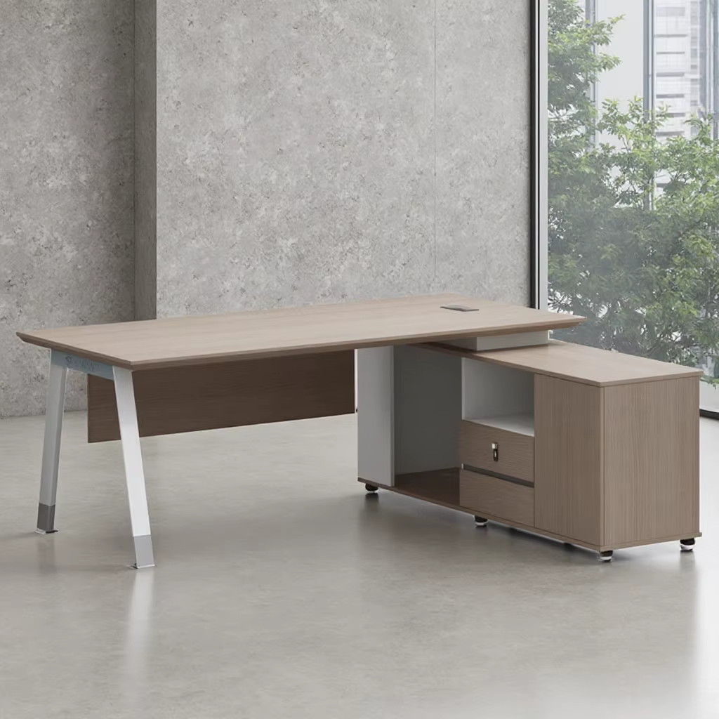 Modern Office Executive L-Shape Boss Working Table — image 3