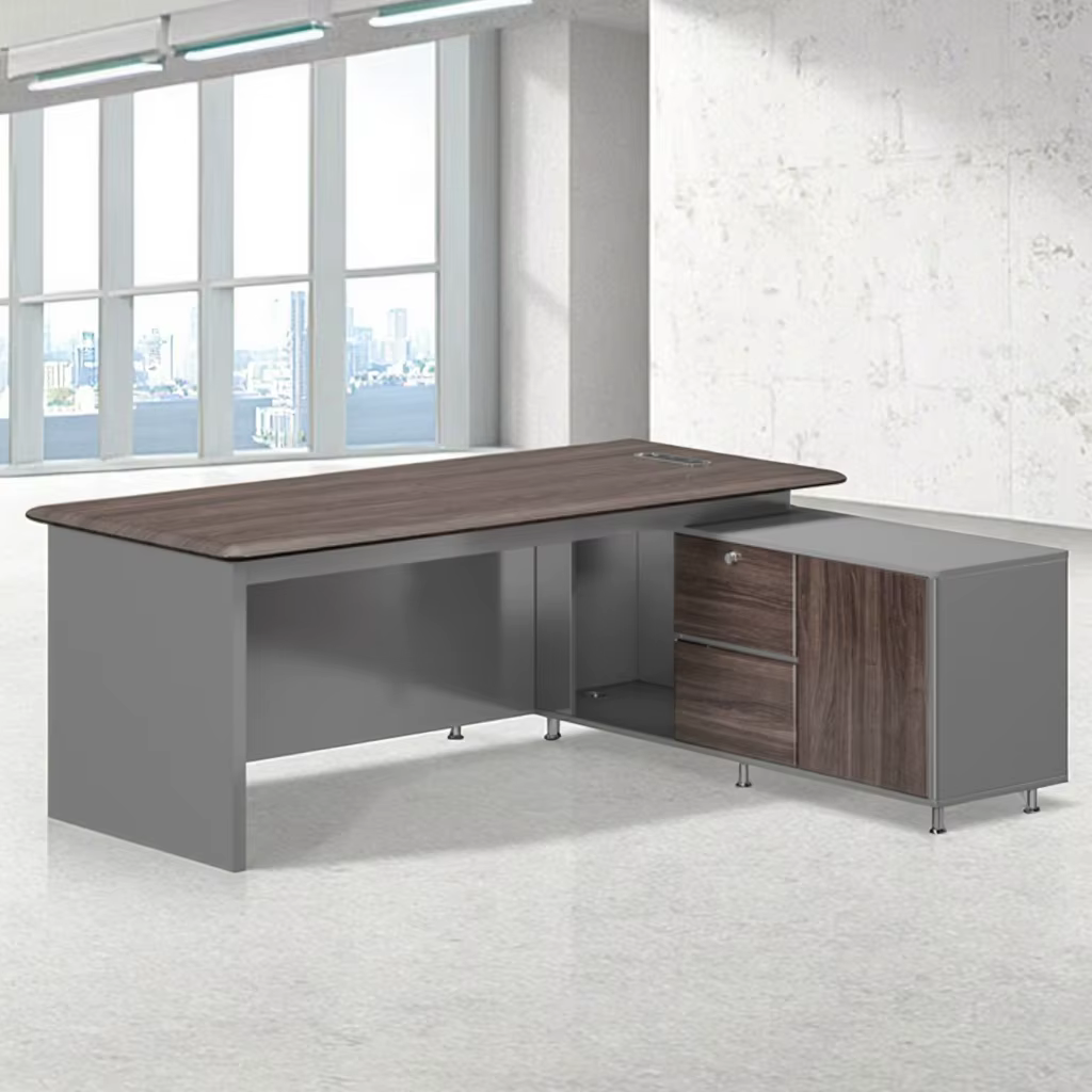Modern Office L-Shaped Boss Desk — image 4