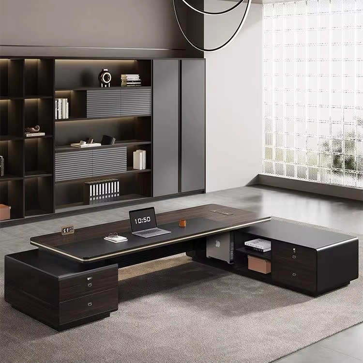 Executive Wooden Office Desk - Modern Modular Design — image 3