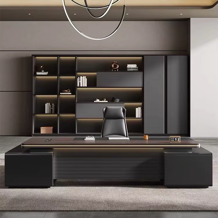 Executive Wooden Office Desk - Modern Modular Design — image 4
