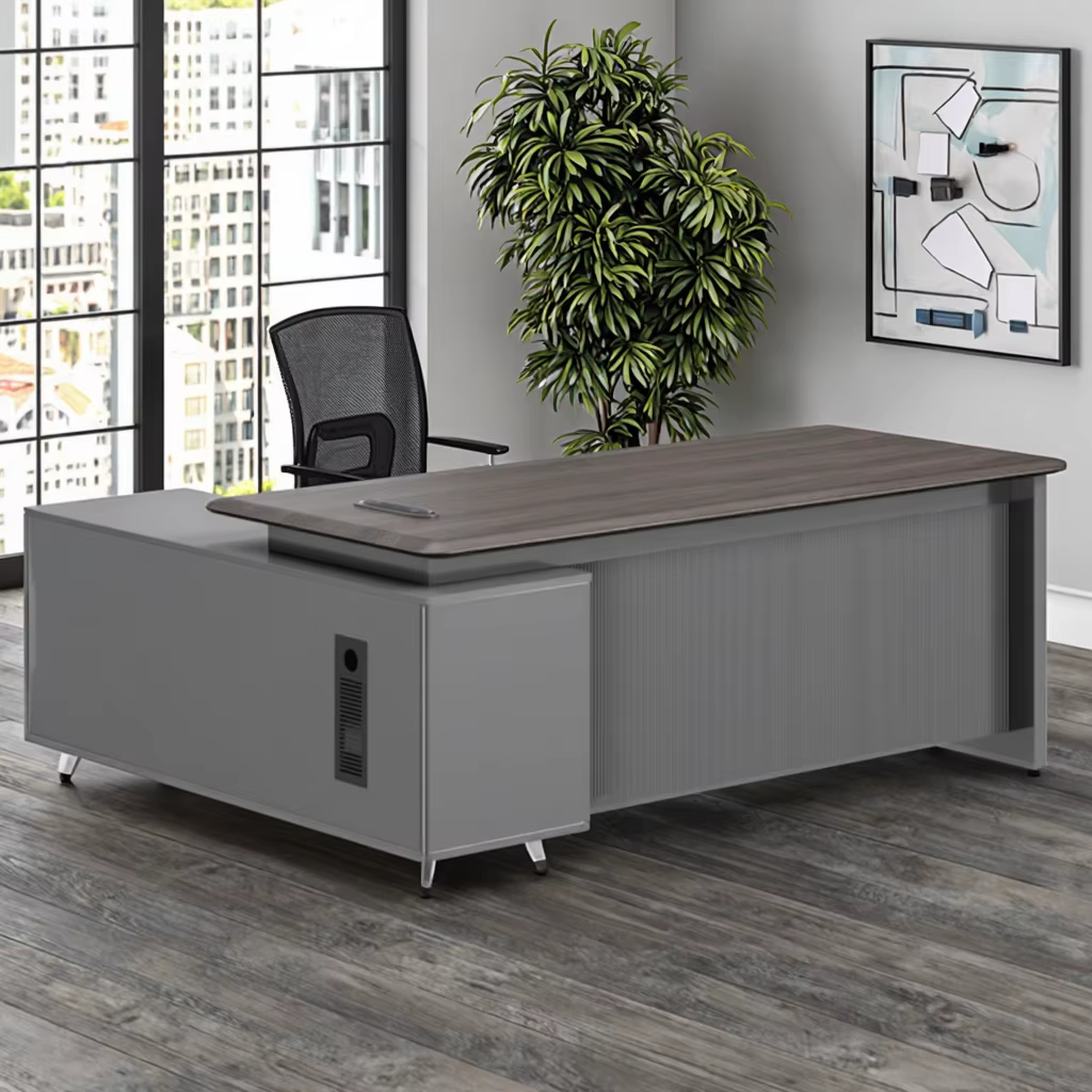 Executive Wooden Office Desk - Modern Modular Design — image 5