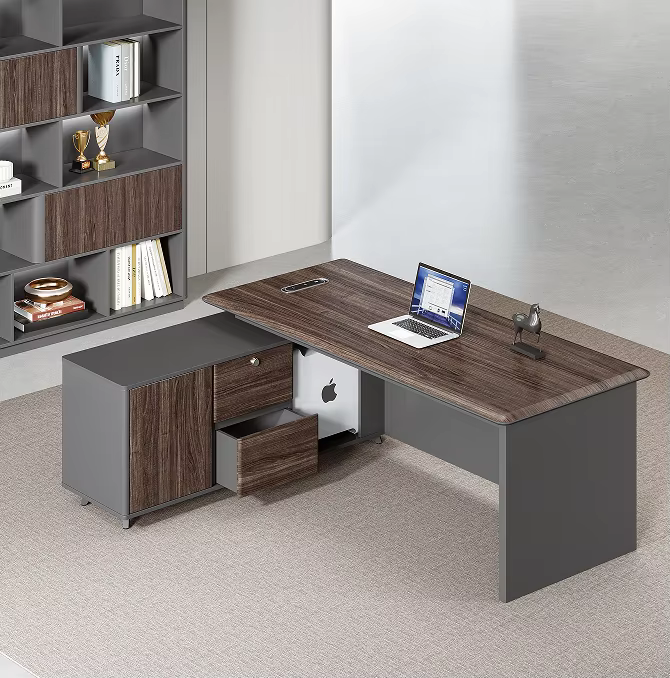 Executive Wooden Office Desk - Modern Modular Design — image 6