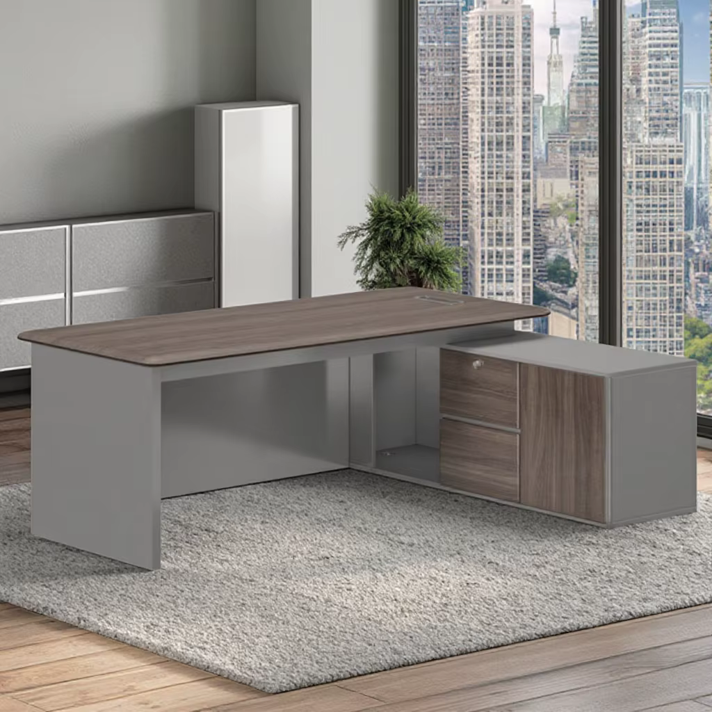 Executive Wooden Office Desk - Modern Modular Design — image 7
