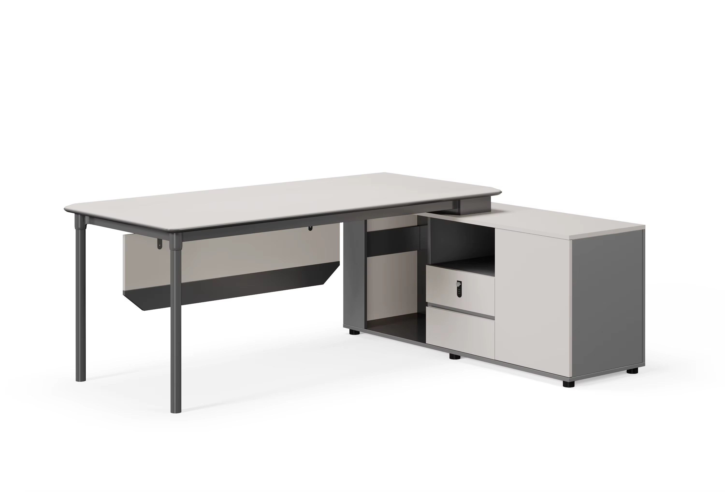 L-Shape Executive Desk Office Staff Manager Computer Modular Table — image 6