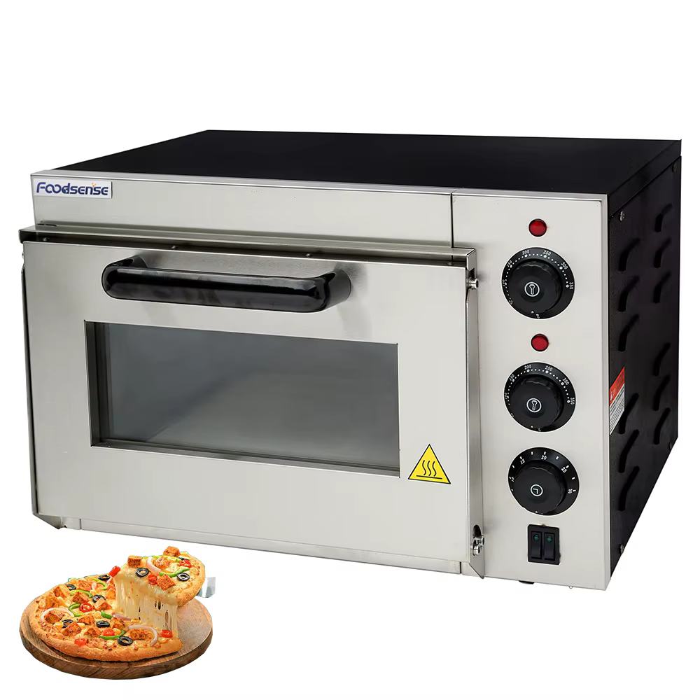 Authentic Brick Lava Rock Stone High Capacity Gas Fired 3 Burners Rotating Pizza Oven — image 5