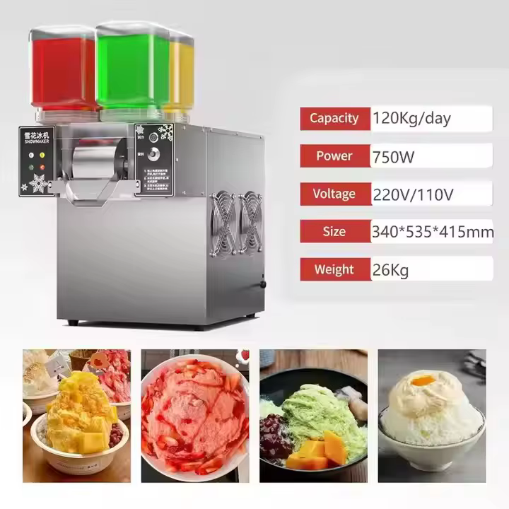 Commercial 220V Ice Snow Flake Maker Slushy Machine — image 2