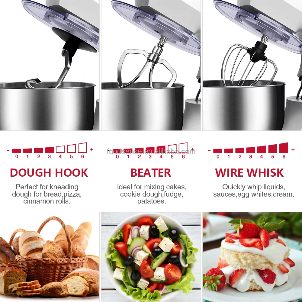 Stainless Steel Stand Bakery Cake Food Mixer Machine — image 6