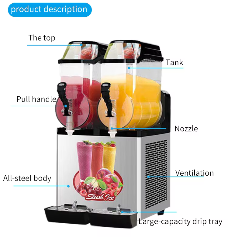 Commercial Smoothie Machine 2 Tanks 12L — image 4