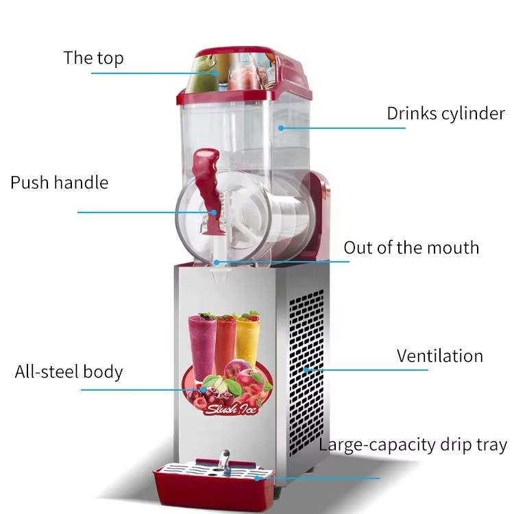 Commercial 3 Bowls Slush Machine Shake And Take Smoothie Maker 12L — image 4