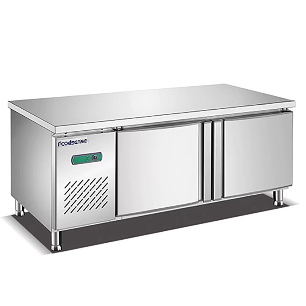 Commercial Stainless Steel Double Fridge Freezer — image 2