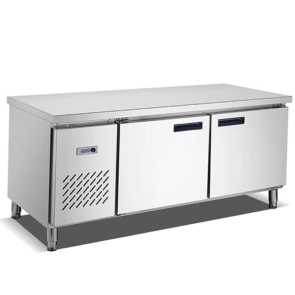 Commercial Stainless Steel Double Fridge Freezer — image 3