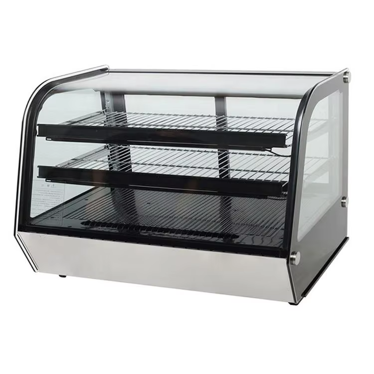 Commercial Table Top Curved Glass Cake Display Cooler Showcase — image 2