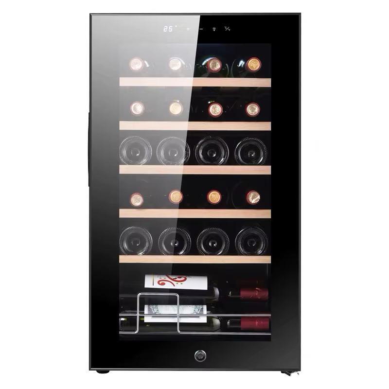 Stainless Steel Body Glass Door Electric Freestanding Wine Refrigerator with LED Digital Display — image 2