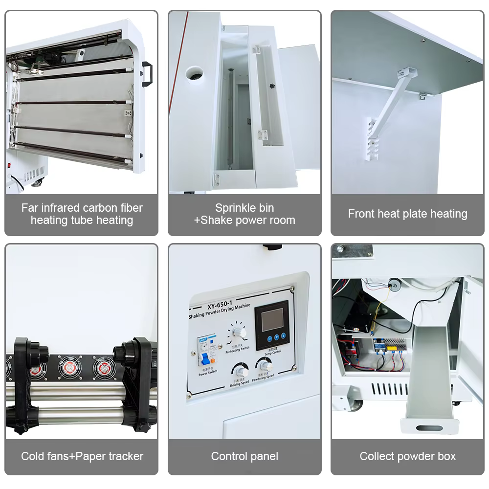 Baiyin Automatic 60cm Vertical DTF Powder Shaker and Dryer Machine with Oven — image 4