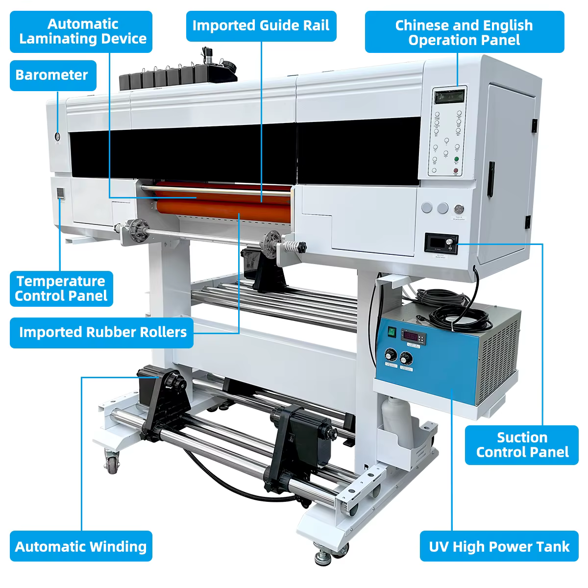 Baiyin 60cm 3 Head XP600/TX800 UV DTF Roll-to-Roll Printer — image 2