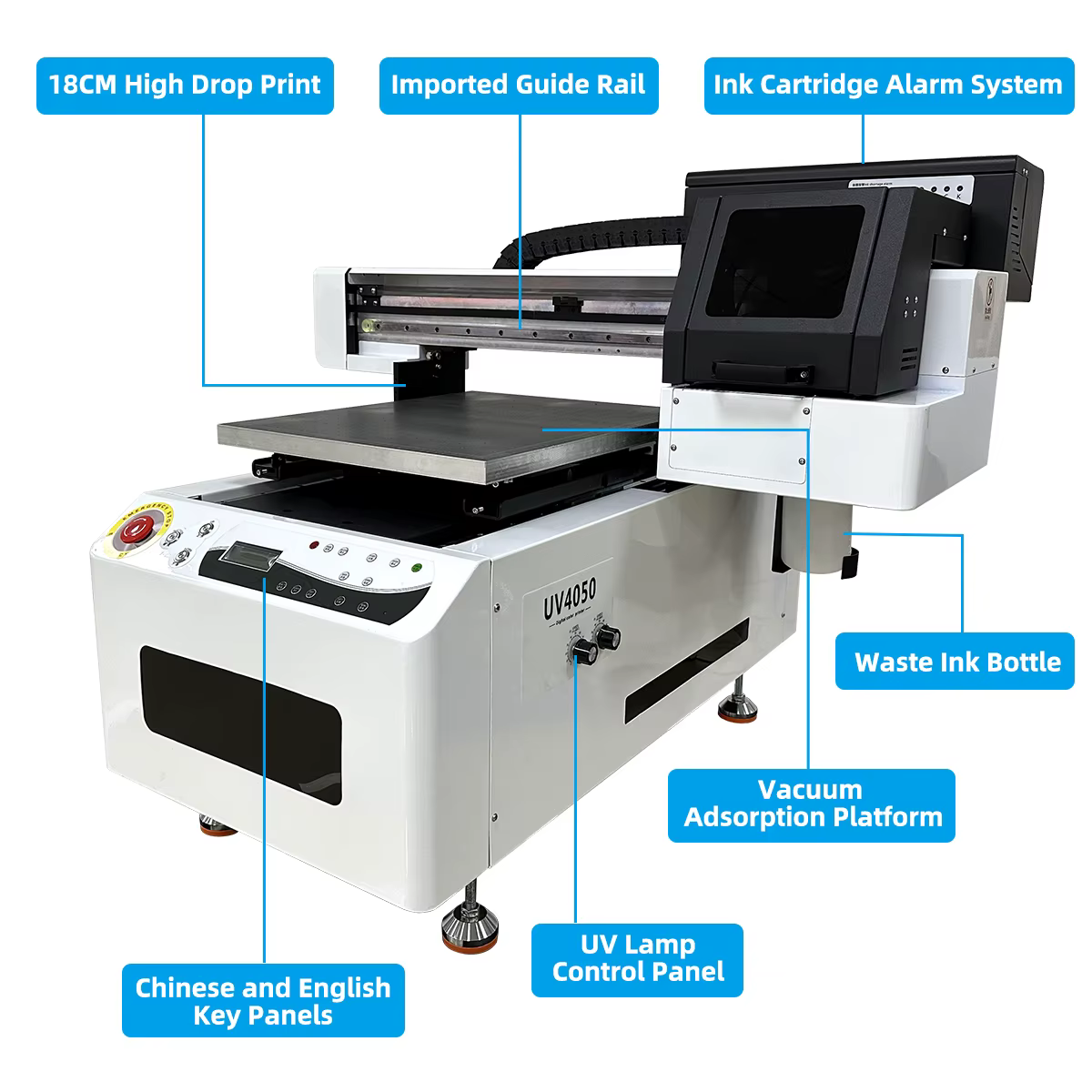 Baiyin 4050 Dual-Head UV Flatbed Printer XP600 TX800 — image 4