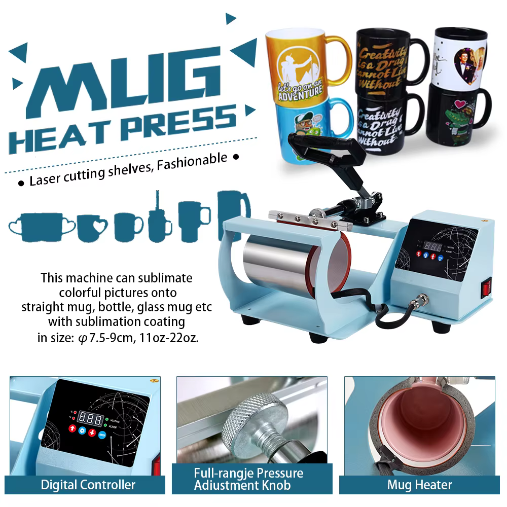 Baiyin 11oz Tumbler Heat Press Machine — image 4