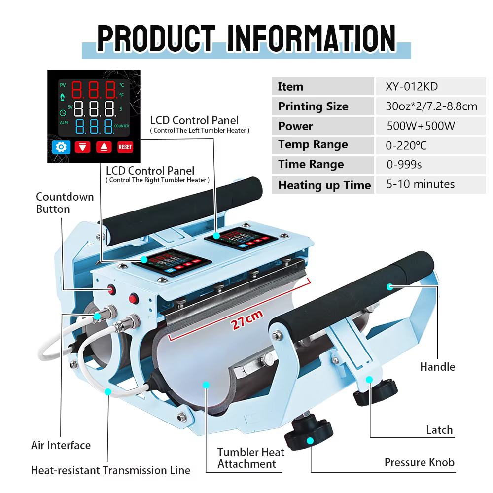 30oz Mug Printing Sublimation Heat Press Machine — image 6