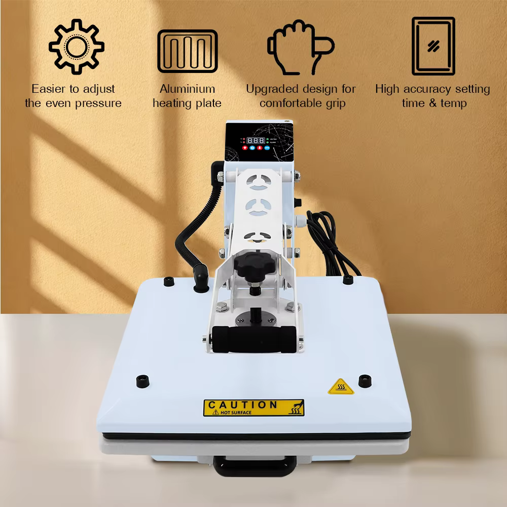 Baiyin 38x38cm Push Pull Flat Heat Press Machine — image 5
