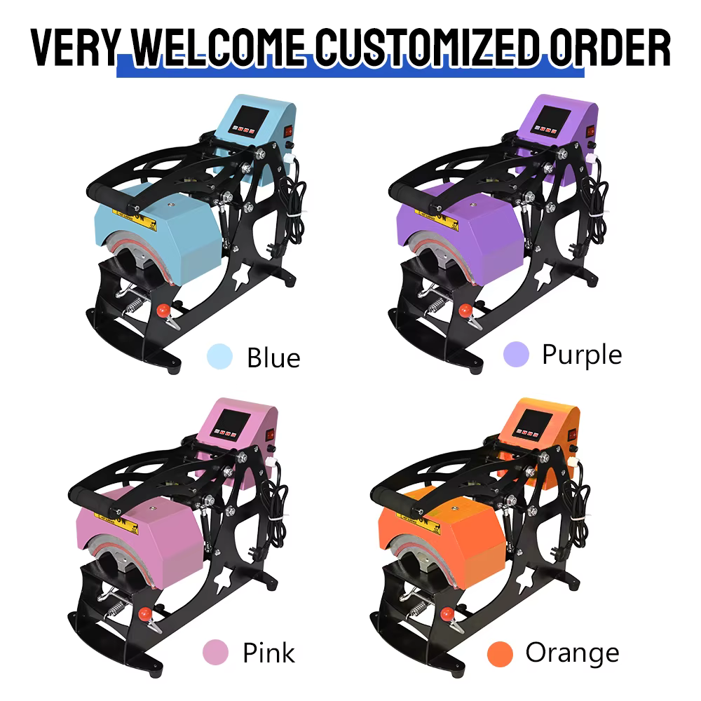 Baiyin Manual and Semi-Automatic Baseball Cap Heat Press Machine — image 4