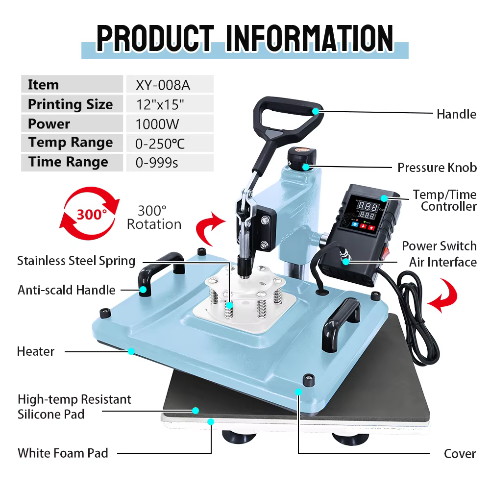 Baiyin 8-in-1 Combo Heat Press Machine — image 6