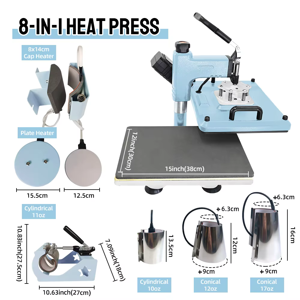 Baiyin 8-in-1 Combo Heat Press Machine — image 7