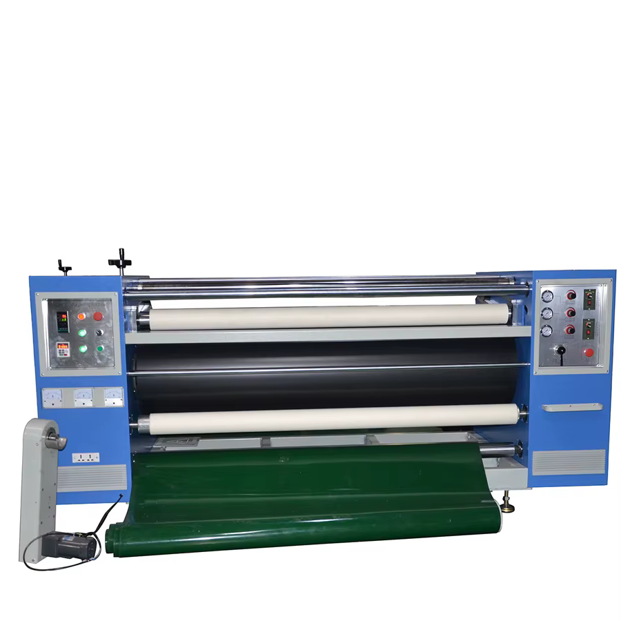 High Configuration Upper Feeding Table Roll To Piece Oil Heating Drum 420mm Sublimation Fabric Heat Transfer Calander — image 4