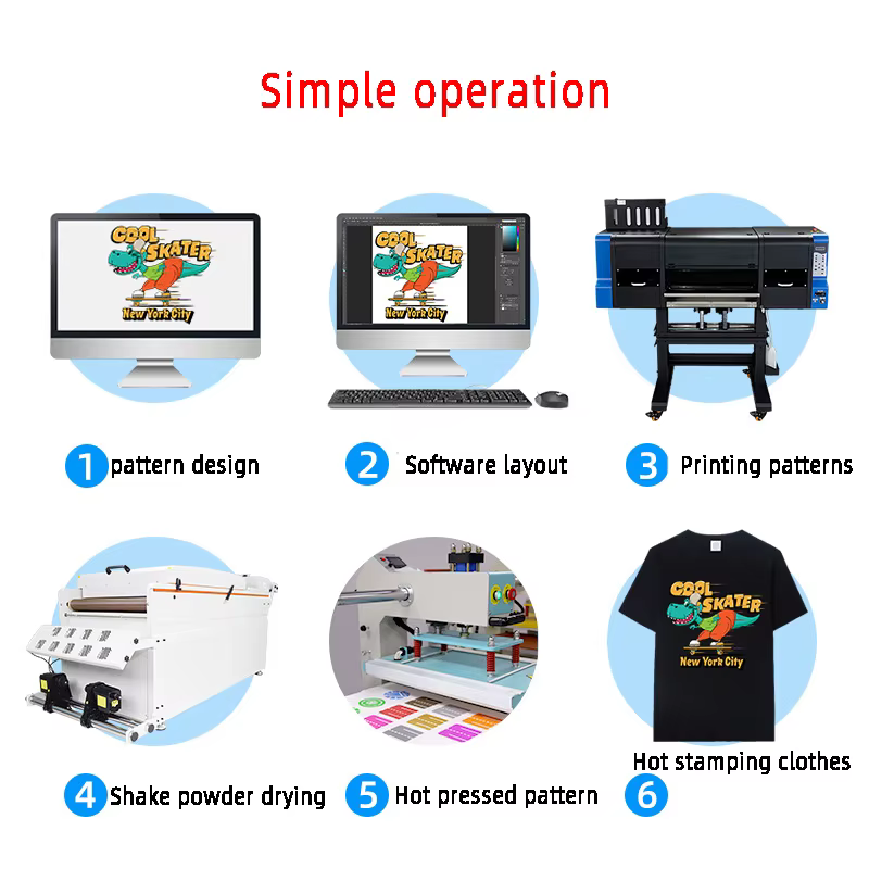 Haolic 13inch DTF Desktop T-shirt Printer XP600 Pink — image 4