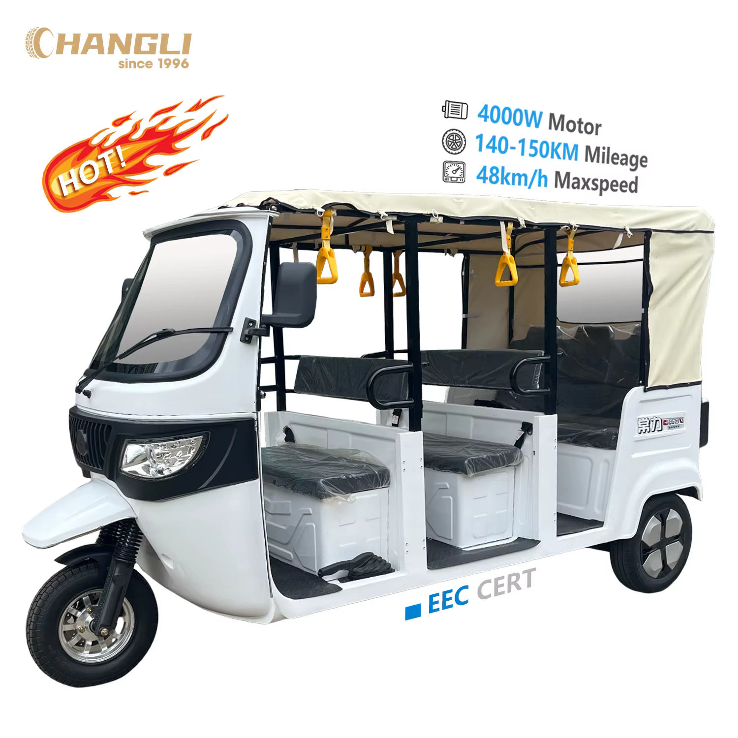 Chang Li Electric Hybrid Auto Rickshaw 60V Tuk Tuk Tricycle Motorcycle — image 2