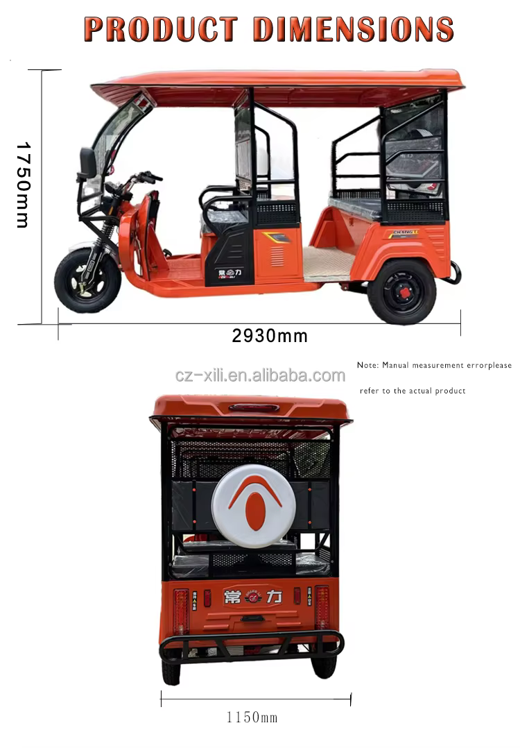 Chang Li New Model 3-Wheel Enclosed Cabin Tricycle Taxi — image 5