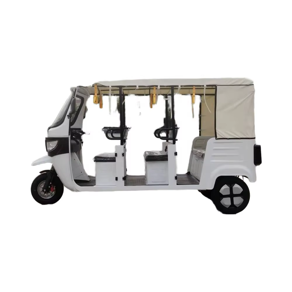 Electric 1500W Motor Passenger Tricycle for Adults - 7 Seat Three-Row Rickshaw — image 4