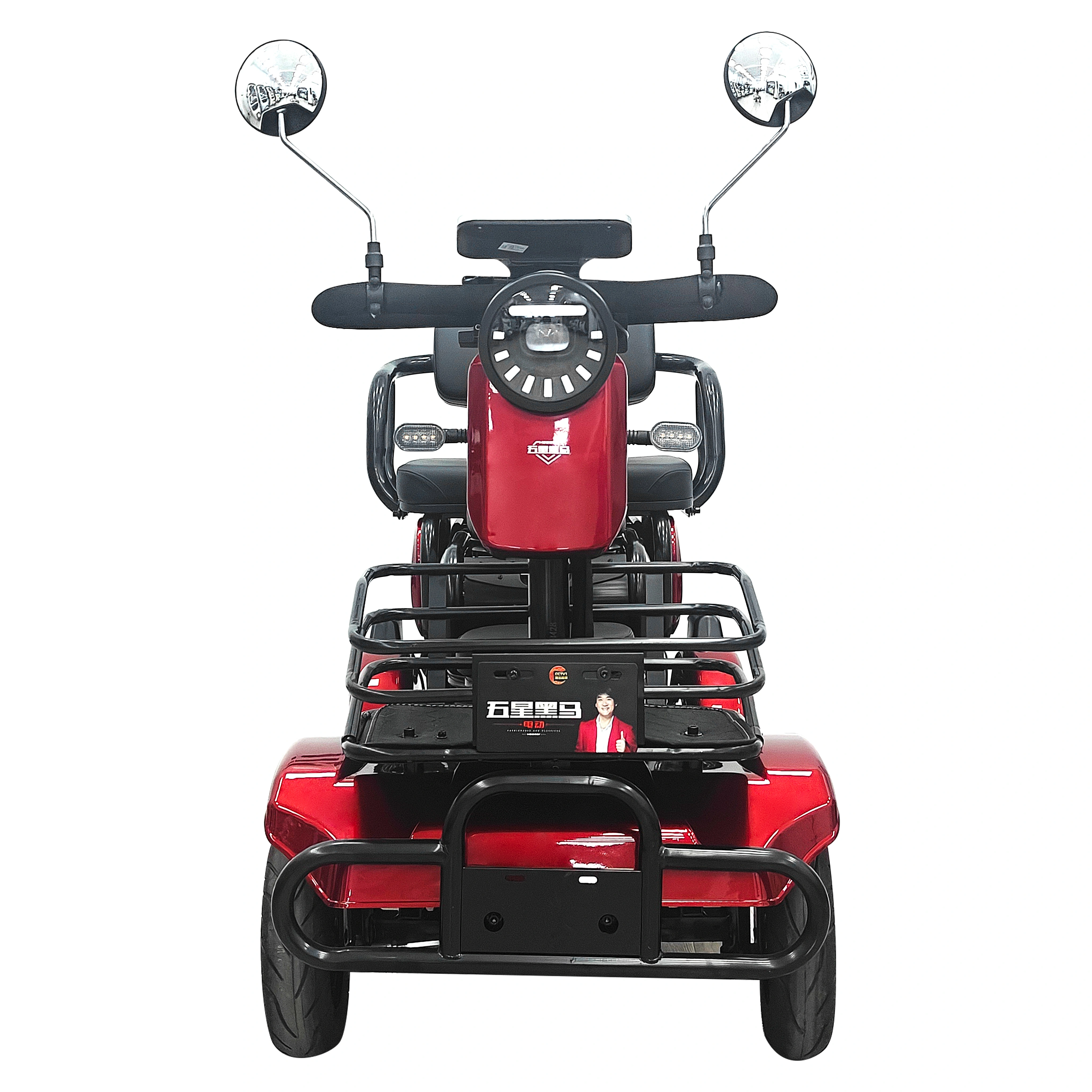 48V Electric Mini Outdoor 4-Wheel E-Bike Open Body Moped Tricycle — image 6
