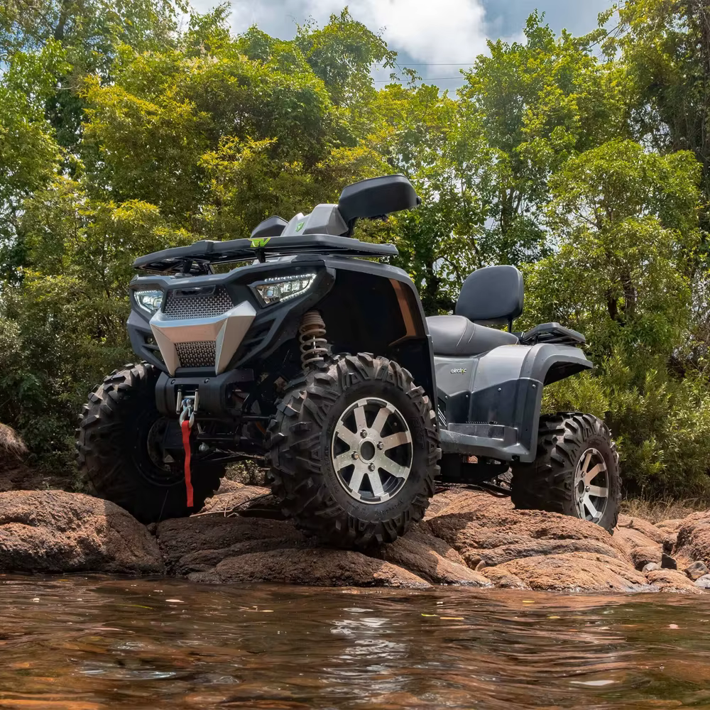 2026 New Shaft Drive Quad Bike Cuatrimotos Automatic With Reverse Differential 10000W Adult Electric ATV 4x4 — image 2