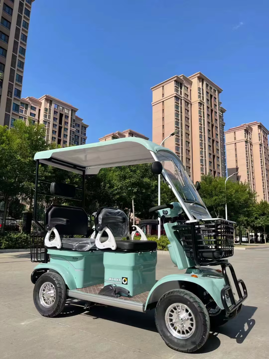 4 Wheels Electric Sightseeing Car Four-Person Seats Electric Tour Bus with Shed — image 6