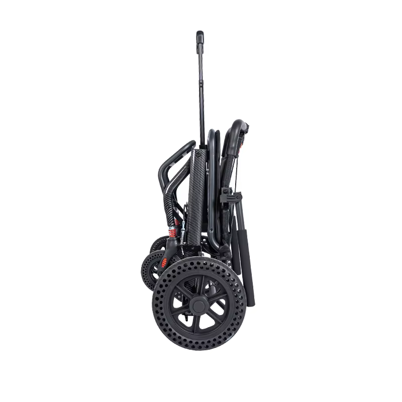 2024 Manual Ultra Weight Folding and Portable Wheelchair with Hand Brake — image 2