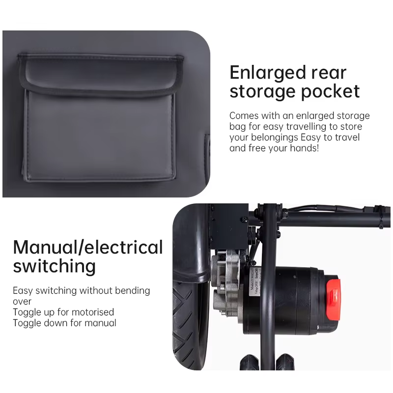 Aluminum Alloy 150kg Load Capacity Remote Control Foldable Electric Wheelchair — image 6