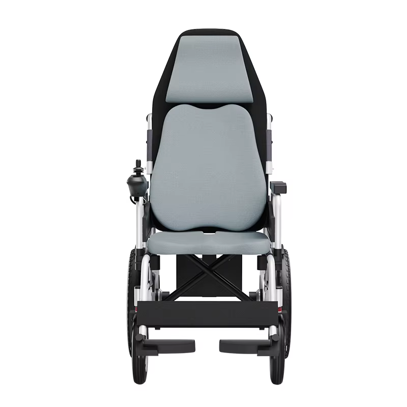 Fast Speed Safety Elderly High Backrest Electromagnetic Brake 4 Wheeled Reclining Electric Wheelchair — image 3