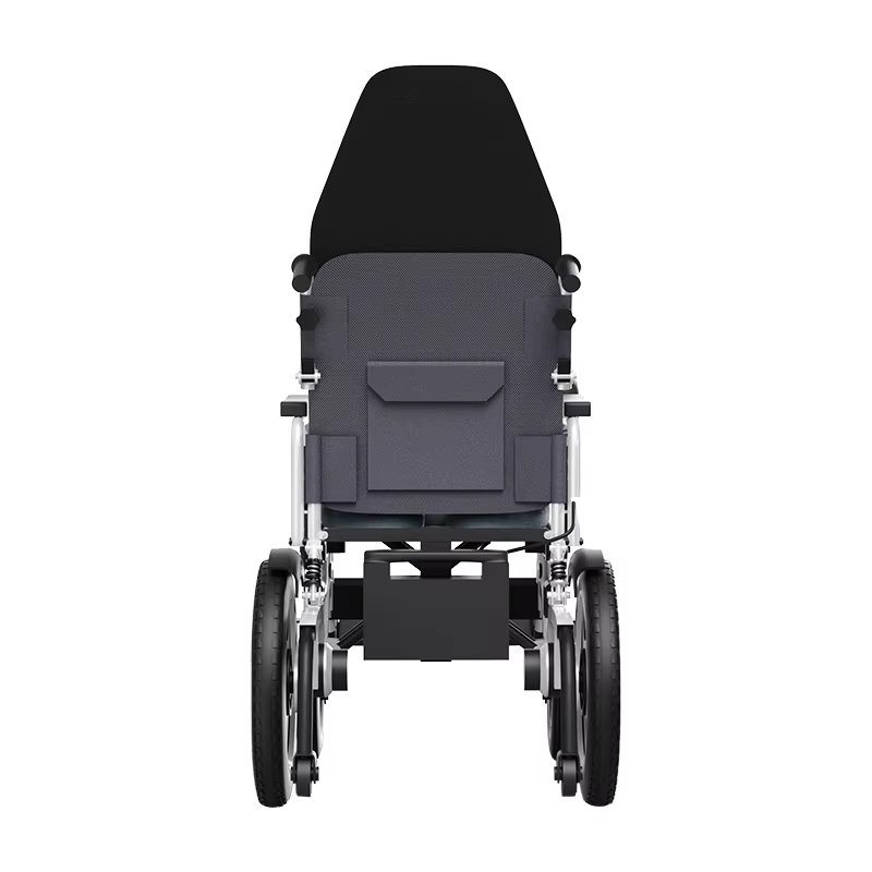 Fast Speed Safety Elderly High Backrest Electromagnetic Brake 4 Wheeled Reclining Electric Wheelchair — image 4