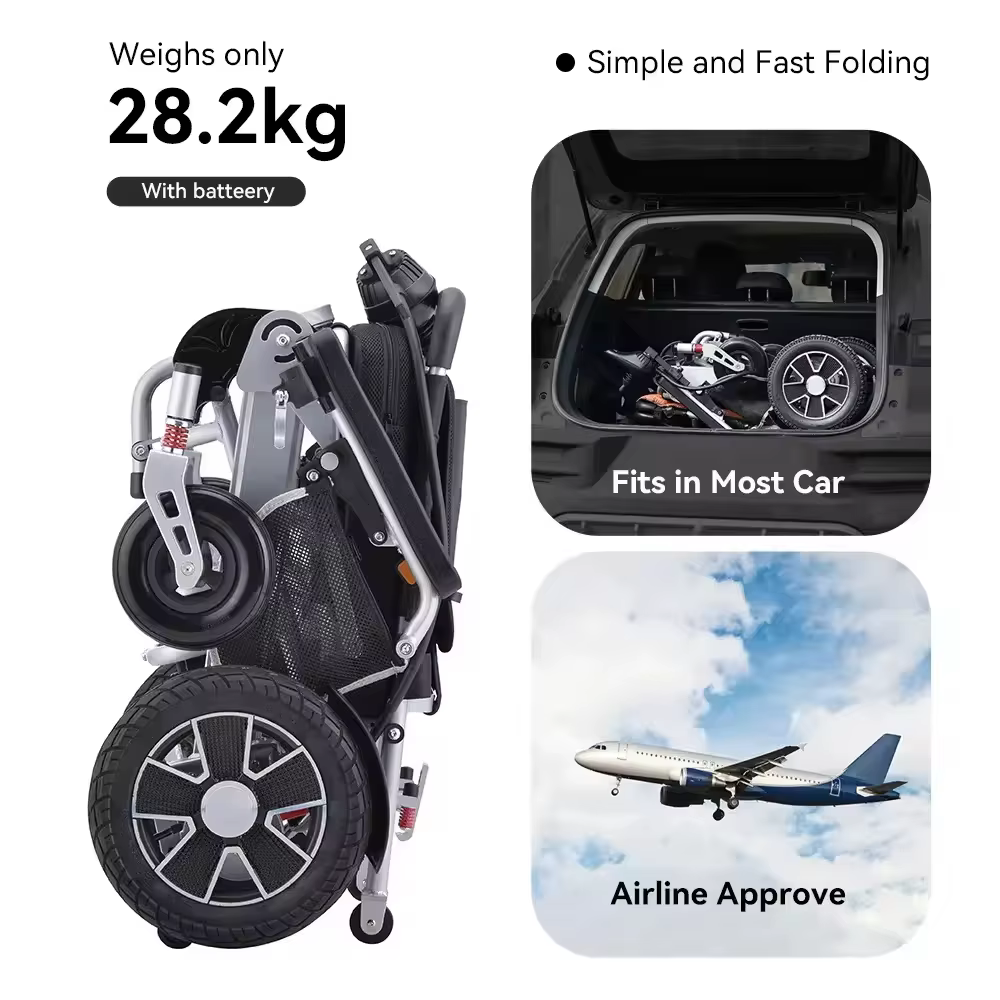 Electric Reclining Aluminum Rehabilitation Therapy Power Wheelchair — image 5