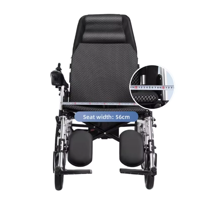 Big Size 56cm Seat Width Headrest Long Back Electric Wheelchair — image 2